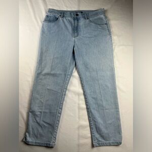 Jones New York - Cropped Women’s Pants - Size 8 - Stretch - Light Blue